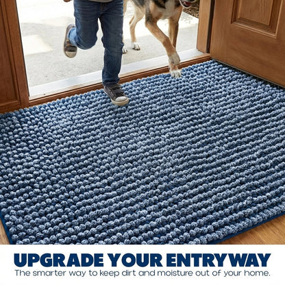Muddymats® T.Max Dual Tone Indoor Dog Door Mat & Bathroom Rugs – Non Slip Chenille Entryway Rug for Muddy Paws, Super Absorbent Washable Front Door Mat, Quick Dry Bath Mat