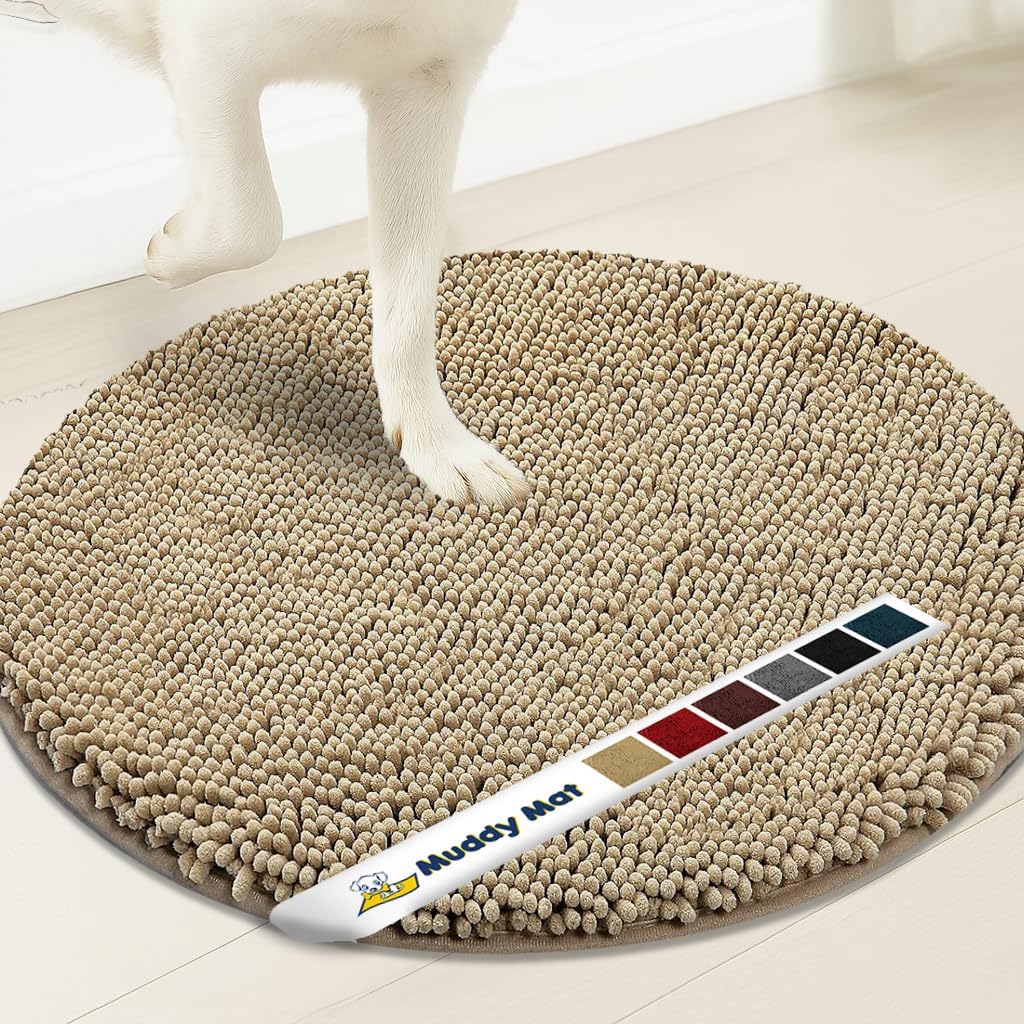 Muddymats® Super Absorbent Microfiber Dog Door Round Mat