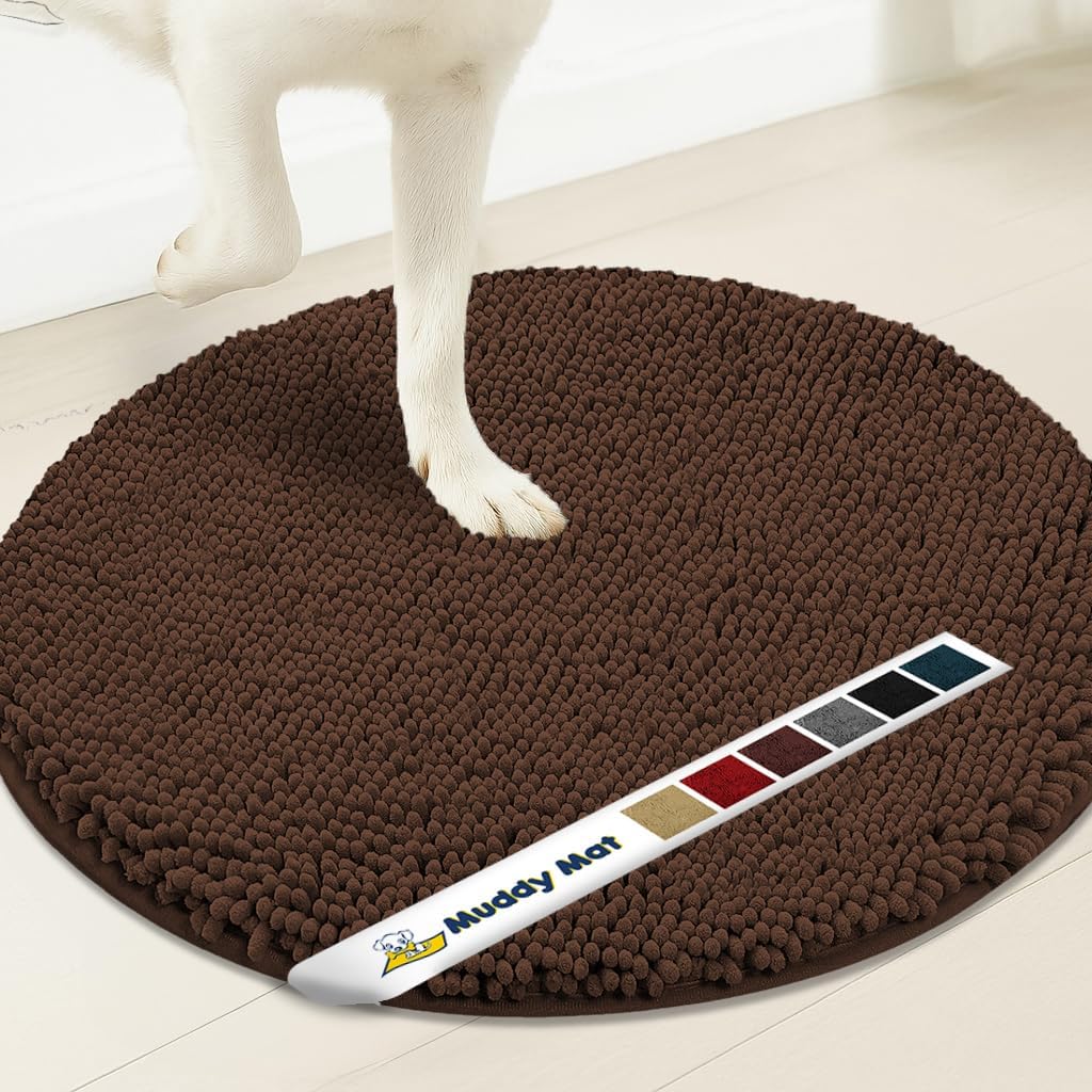 Muddymats® Super Absorbent Microfiber Dog Door Round Mat