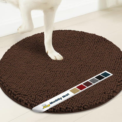 Muddymats® Super Absorbent Microfiber Dog Door Round Mat
