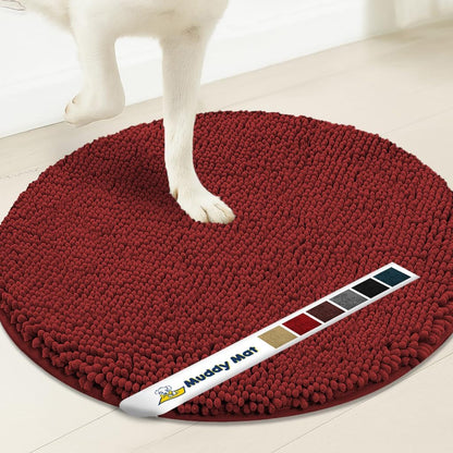Muddymats® Super Absorbent Microfiber Dog Door Round Mat