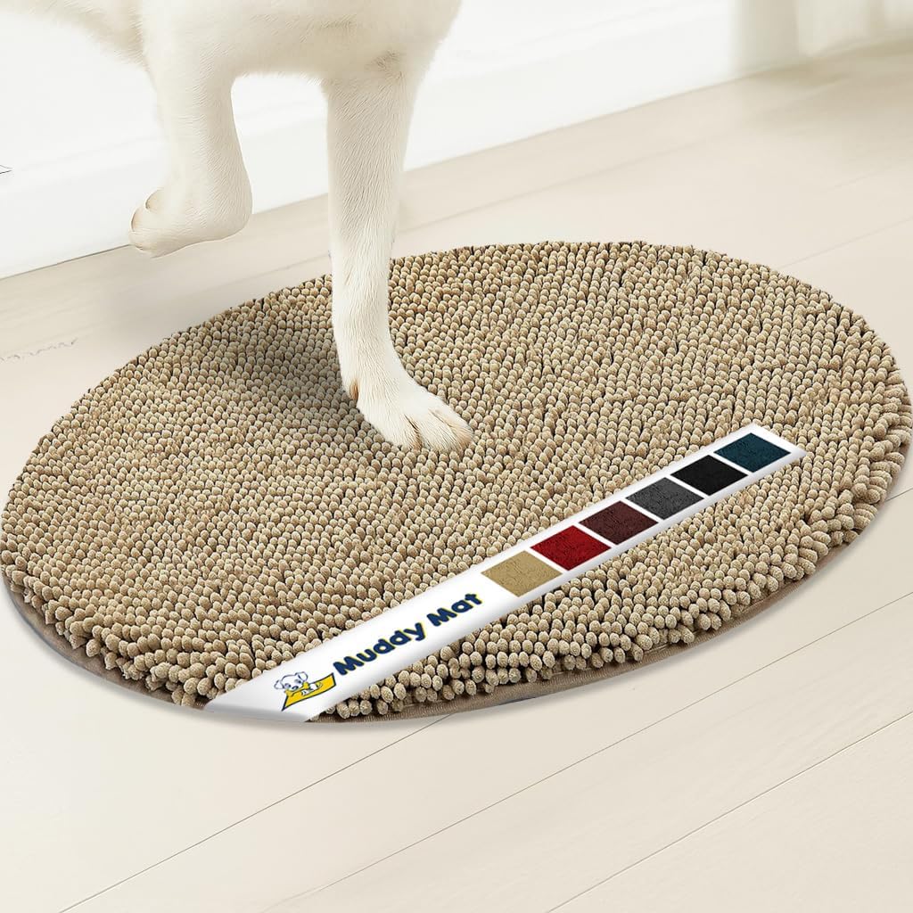 Muddymats® Super Absorbent Microfiber Dog Door Oval Mat