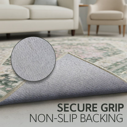 Muddy Carpet Eden Washable Area Rugs for Living Room, Bedroom & Dining Room – Modern Soft Low Pile Non Slip Carpet – Pet Friendly Waterproof Foldable Rugs for Home