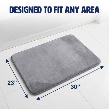 Muddymats® Memory Foam Bath Mat – Velvet Soft Non Slip Bathroom Rugs, Thick Absorbent Bath Rugs, Washable Bath Mat for Bathroom Floor and Shower