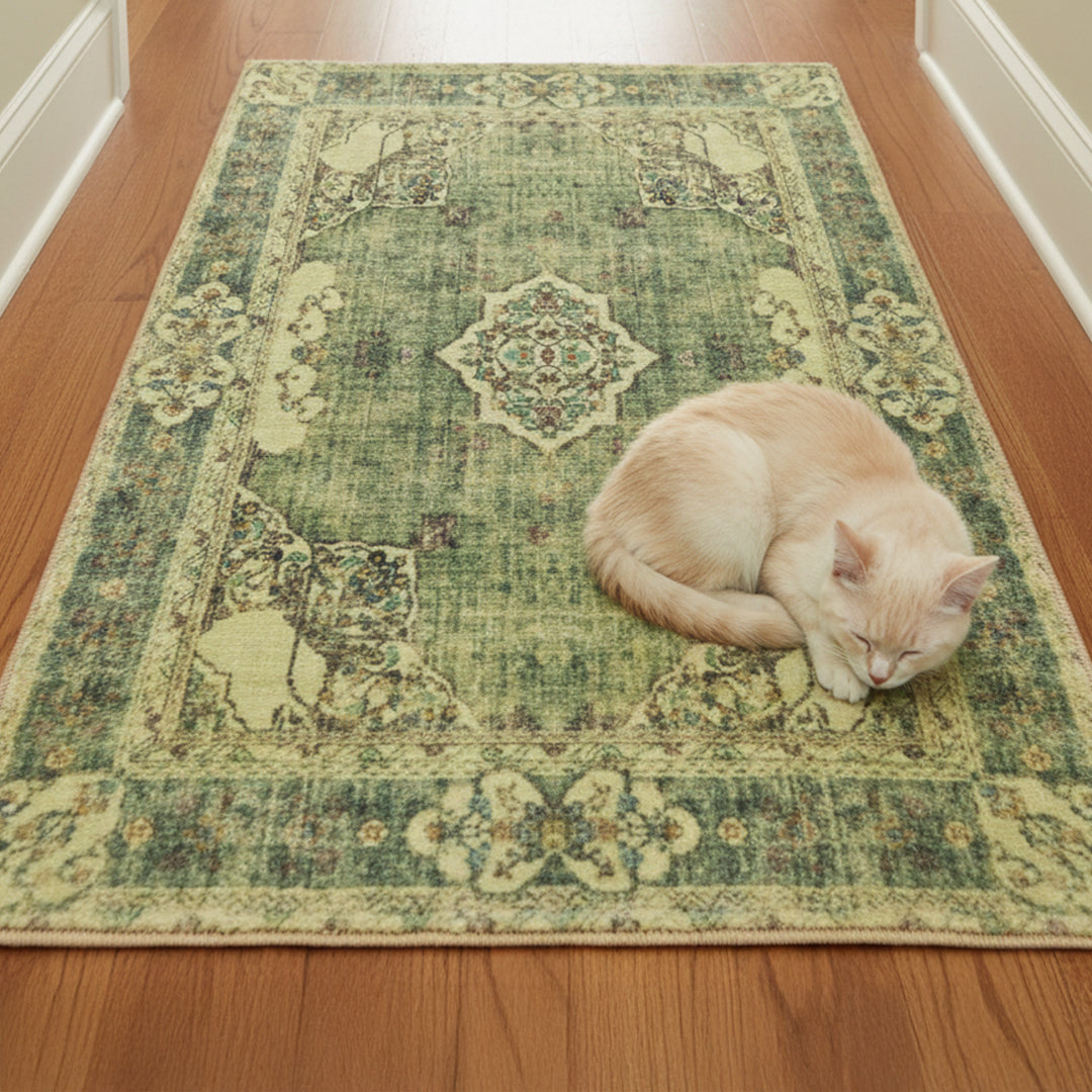 Muddy Carpet Majestic Washable Area Rugs for Living Room, Bedroom & Dining Room – Modern Soft Low Pile Non Slip Carpet – Pet Friendly Waterproof Foldable Rugs for Home