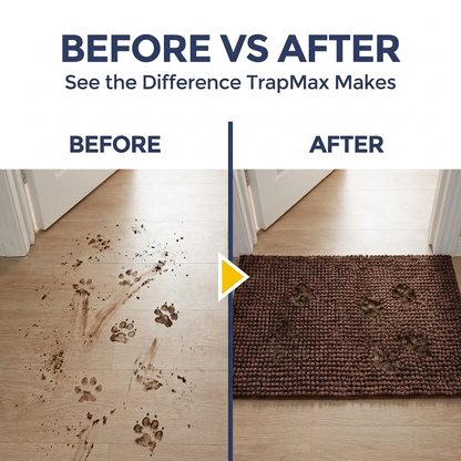 Muddymats® T.Max Dog Door Mat for Muddy Paws – Dirt-Trapping Chenille Entryway Muddy Carpet®, Super Water Absorbent Microfiber, Quick Dry, Slip Resistant Washable Indoor Mat