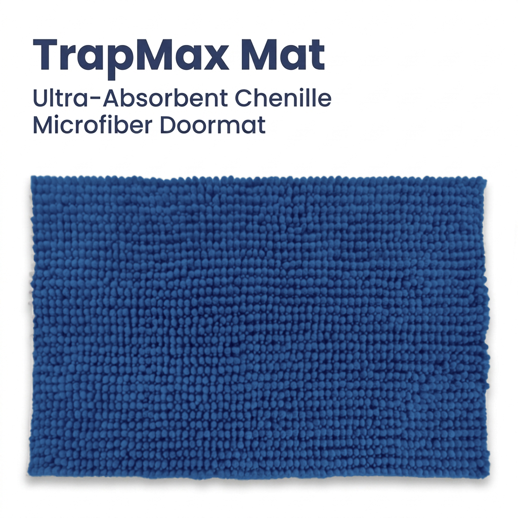 Muddymats® T.Max Dog Door Mat for Muddy Paws – Dirt-Trapping Chenille Entryway Muddy Carpet®, Super Water Absorbent Microfiber, Quick Dry, Slip Resistant Washable Indoor Mat