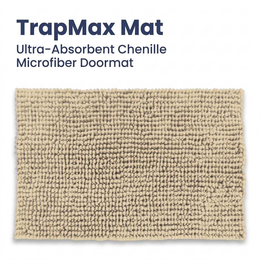 Muddymats® T.Max Dog Door Mat for Muddy Paws – Dirt-Trapping Chenille Entryway Muddy Carpet®, Super Water Absorbent Microfiber, Quick Dry, Slip Resistant Washable Indoor Mat