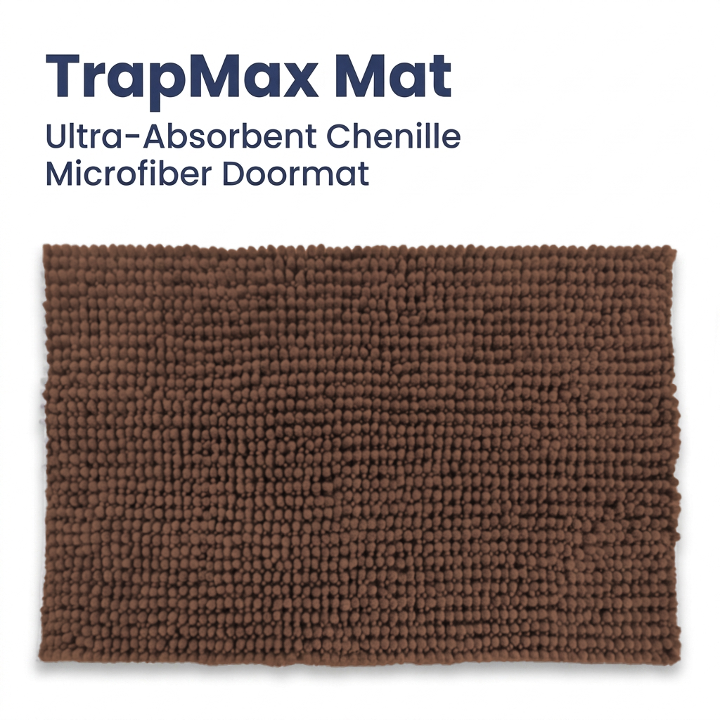 Muddymats® T.Max Dog Door Mat for Muddy Paws – Dirt-Trapping Chenille Entryway Muddy Carpet®, Super Water Absorbent Microfiber, Quick Dry, Slip Resistant Washable Indoor Mat