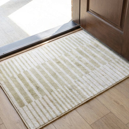 Muddy Carpet Creamline Washable Area Rugs for Living Room, Bedroom & Dining Room – Modern Soft Low Pile Non Slip Carpet – Pet Friendly Waterproof Foldable Rugs for Home
