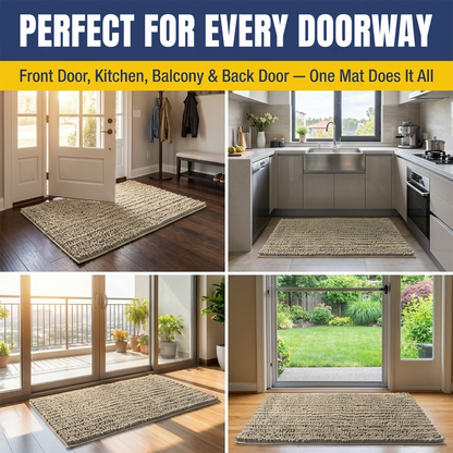 Muddymats® MudMax Dog Door Mat for Muddy Paws – Ultra Water Absorbing Mat Chenille Muddy Carpet® Soaks 5X Water, Microfiber Quick Dry, Slip Resistant Machine Washable Indoor Mat