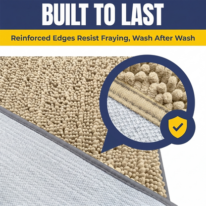 Muddymats® MudMax Dog Door Mat for Muddy Paws – Ultra Water Absorbing Mat Chenille Muddy Carpet® Soaks 5X Water, Microfiber Quick Dry, Slip Resistant Machine Washable Indoor Mat