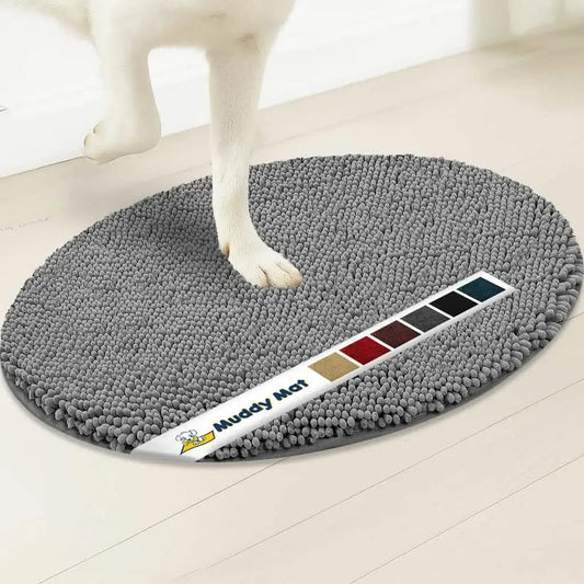Muddymats® Super Absorbent Microfiber Dog Door Oval Mat