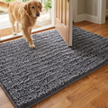 Muddymats® MudMax Dog Door Mat for Muddy Paws – Ultra Water Absorbing Mat Chenille Muddy Carpet® Soaks 5X Water, Microfiber Quick Dry, Slip Resistant Machine Washable Indoor Mat