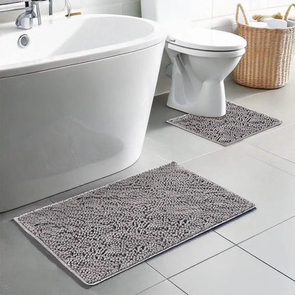 Muddymats® Bathroom Rugs set, Bath Mats (20”x30”) with U Shaped Toilet Mat (20”x20”)