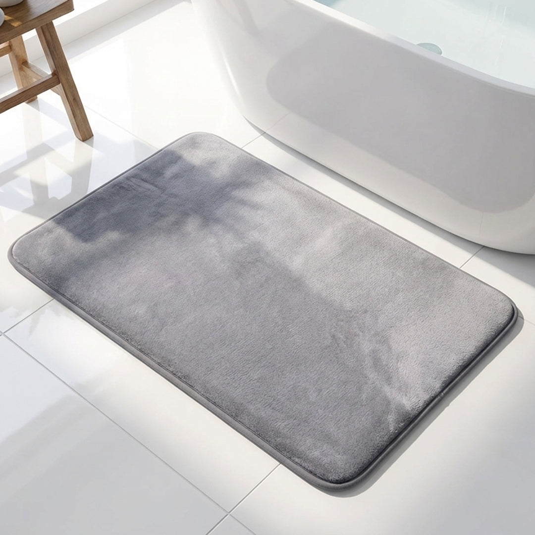 Muddymats® Memory Foam Bath Mat – Velvet Soft Non Slip Bathroom Rugs, Thick Absorbent Bath Rugs, Washable Bath Mat for Bathroom Floor and Shower