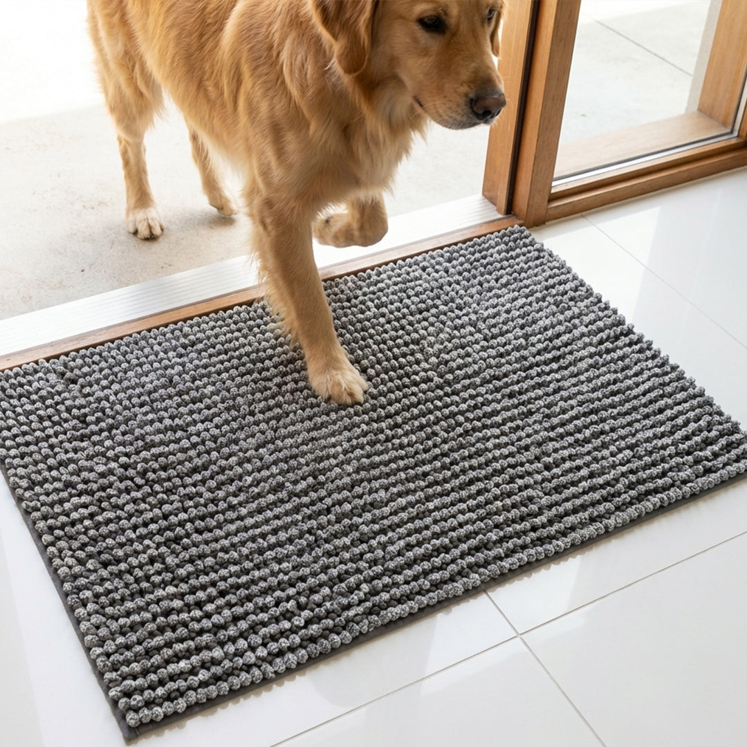 Muddymats® T.Max Dual Tone Indoor Dog Door Mat & Bathroom Rugs – Non Slip Chenille Entryway Rug for Muddy Paws, Super Absorbent Washable Front Door Mat, Quick Dry Bath Mat