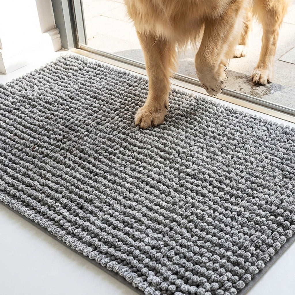 Muddymats® T.Max Dual Tone Indoor Dog Door Mat & Bathroom Rugs – Non Slip Chenille Entryway Rug for Muddy Paws, Super Absorbent Washable Front Door Mat, Quick Dry Bath Mat