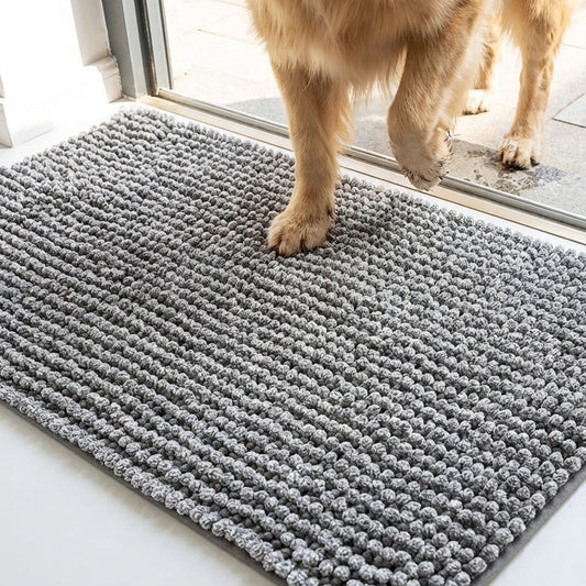 Muddymats® T.Max Dual Tone Indoor Dog Door Mat & Bathroom Rugs – Non Slip Chenille Entryway Rug for Muddy Paws, Super Absorbent Washable Front Door Mat, Quick Dry Bath Mat