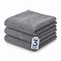 Muddymats® Kitchen Towels 3 Pack - Super Absorbent Microfiber Dish Cloths, Quick Dry Soft Cleaning Towels for Dishes, Counters and Spills, Machine Washable, Grey 11.8" x 11.8"