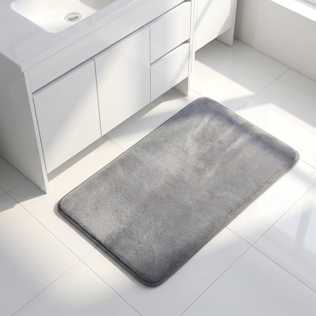 Muddymats® Memory Foam Bath Mat – Velvet Soft Non Slip Bathroom Rugs, Thick Absorbent Bath Rugs, Washable Bath Mat for Bathroom Floor and Shower