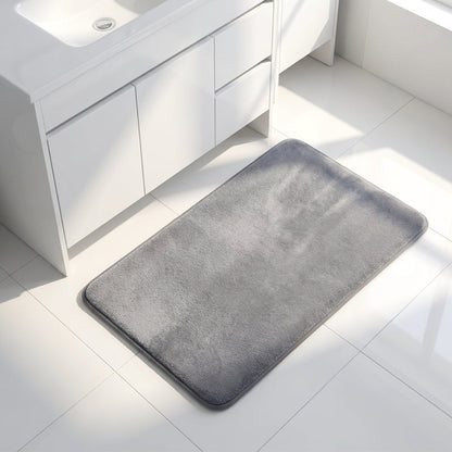 Muddymats® Memory Foam Bath Mat – Velvet Soft Non Slip Bathroom Rugs, Thick Absorbent Bath Rugs, Washable Bath Mat for Bathroom Floor and Shower