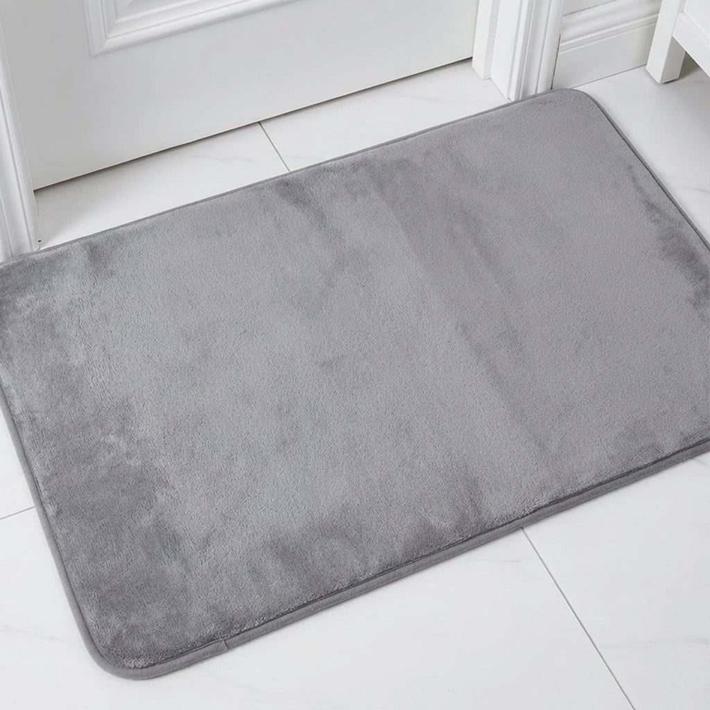 Muddymats® Memory Foam Bath Mat – Velvet Soft Non Slip Bathroom Rugs, Thick Absorbent Bath Rugs, Washable Bath Mat for Bathroom Floor and Shower