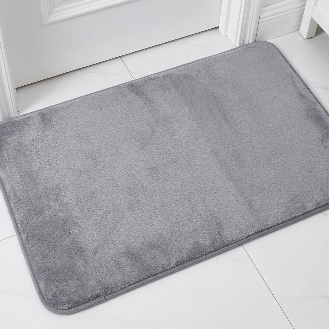 Muddymats® Memory Foam Bath Mat – Velvet Soft Non Slip Bathroom Rugs, Thick Absorbent Bath Rugs, Washable Bath Mat for Bathroom Floor and Shower