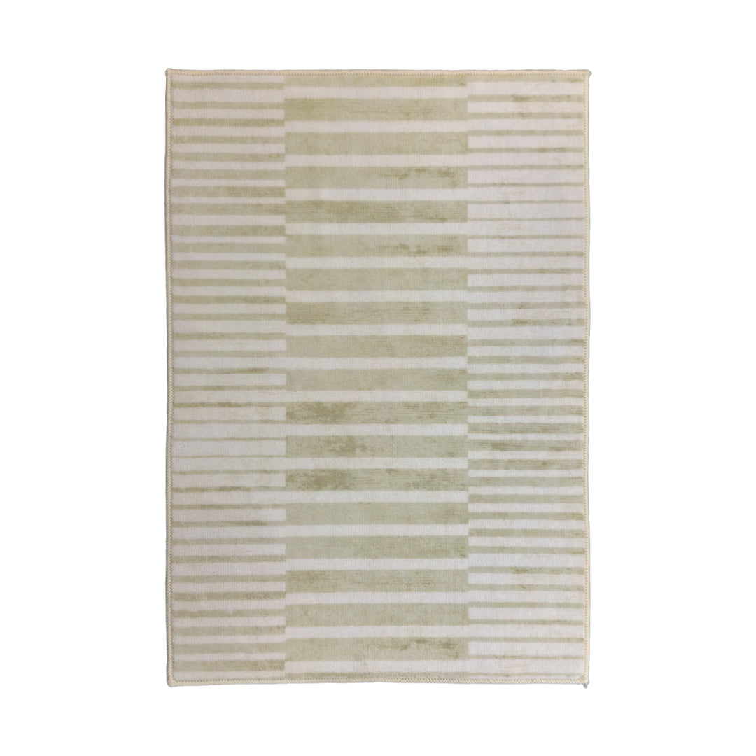 Muddy Carpet Creamline Washable Area Rugs for Living Room, Bedroom & Dining Room – Modern Soft Low Pile Non Slip Carpet – Pet Friendly Waterproof Foldable Rugs for Home