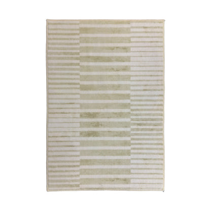 Muddy Carpet Creamline Washable Area Rugs for Living Room, Bedroom & Dining Room – Modern Soft Low Pile Non Slip Carpet – Pet Friendly Waterproof Foldable Rugs for Home