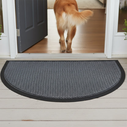 Muddymats® Semi-Circle Meshy Door Mat Heavy-Duty Quick-Dry Floor Mat, Sand & Dirt Trapper for Indoor & Outdoor, Ideal for Entrance, Patios & Garages, Low-Profile, Non-Slip, Washable, Mudroom