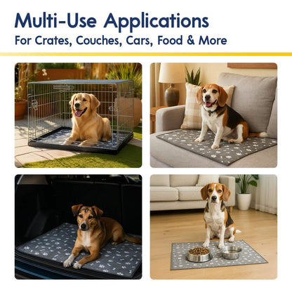 Muddymats® Washable Pee Pads for Dogs, Super Absorbent Reusable Puppy Pads–100% Waterproof Pee & Potty Training Pads for Pets, Non-Slip Dog Pads for Crates, Playpens and Floors