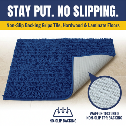 Muddymats® MudMax Dog Door Mat for Muddy Paws – Ultra Water Absorbing Mat Chenille Muddy Carpet® Soaks 5X Water, Microfiber Quick Dry, Slip Resistant Machine Washable Indoor Mat