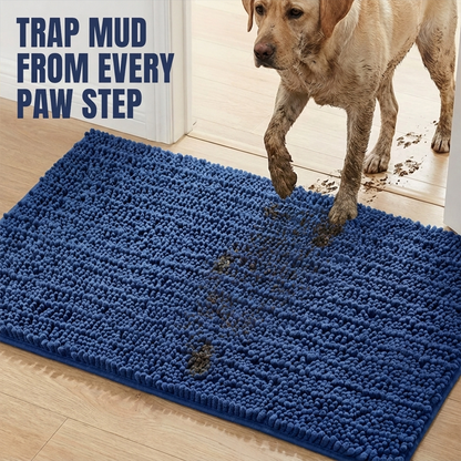 Muddymats® MudMax Dog Door Mat for Muddy Paws – Ultra Water Absorbing Mat Chenille Muddy Carpet® Soaks 5X Water, Microfiber Quick Dry, Slip Resistant Machine Washable Indoor Mat