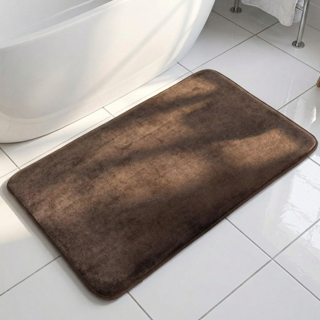 Muddymats® Memory Foam Bath Mat – Velvet Soft Non Slip Bathroom Rugs, Thick Absorbent Bath Rugs, Washable Bath Mat for Bathroom Floor and Shower