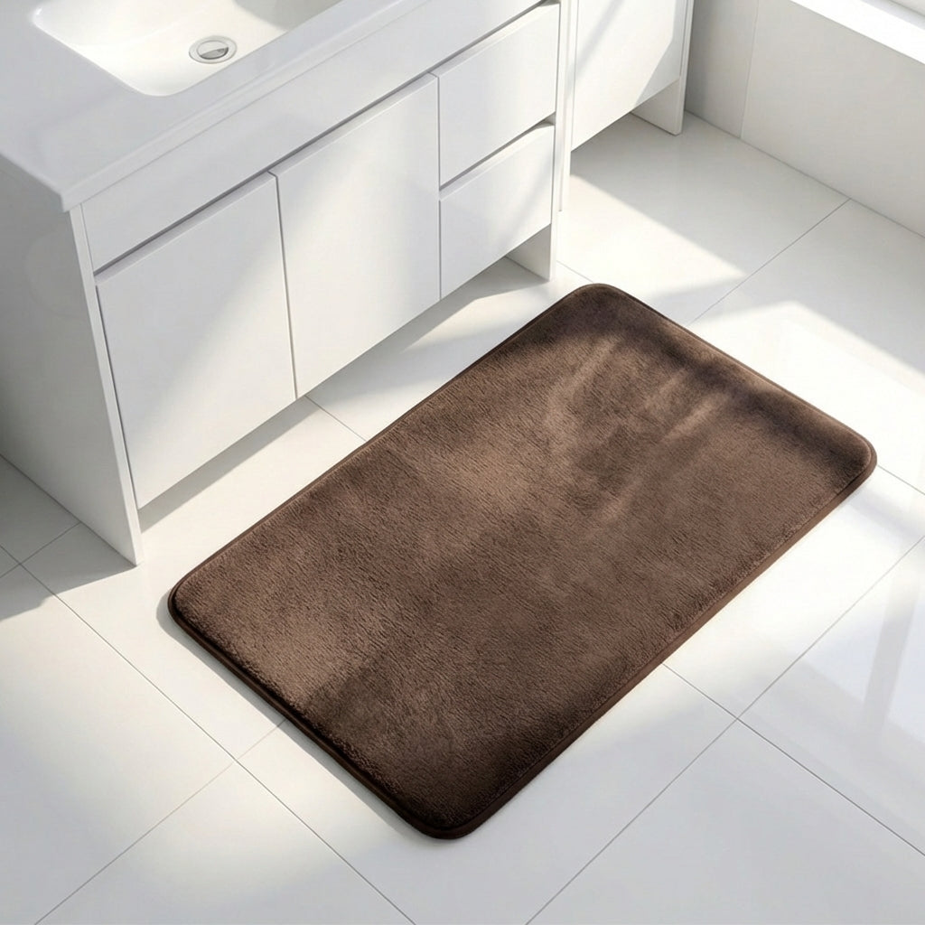 Muddymats® Memory Foam Bath Mat – Velvet Soft Non Slip Bathroom Rugs, Thick Absorbent Bath Rugs, Washable Bath Mat for Bathroom Floor and Shower
