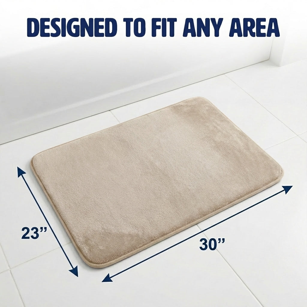 Muddymats® Memory Foam Bath Mat – Velvet Soft Non Slip Bathroom Rugs, Thick Absorbent Bath Rugs, Washable Bath Mat for Bathroom Floor and Shower