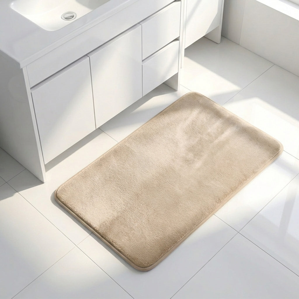 Muddymats® Memory Foam Bath Mat – Velvet Soft Non Slip Bathroom Rugs, Thick Absorbent Bath Rugs, Washable Bath Mat for Bathroom Floor and Shower