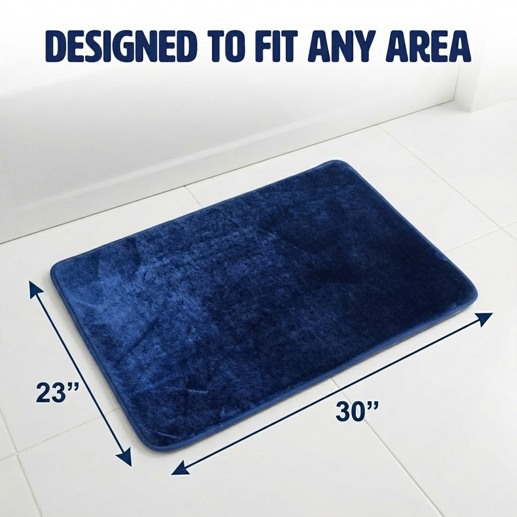 Muddymats® Memory Foam Bath Mat – Velvet Soft Non Slip Bathroom Rugs, Thick Absorbent Bath Rugs, Washable Bath Mat for Bathroom Floor and Shower