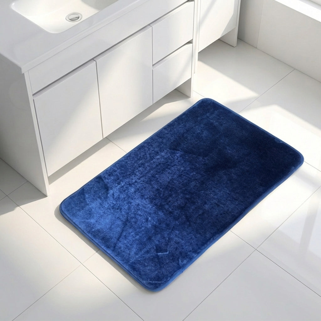 Muddymats® Memory Foam Bath Mat – Velvet Soft Non Slip Bathroom Rugs, Thick Absorbent Bath Rugs, Washable Bath Mat for Bathroom Floor and Shower