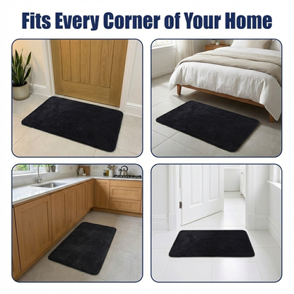 Muddymats® CloudStep Bathroom Rugs 2 Piece Set, Non Slip Bath Mats for Bathroom, Absorbent Memory Foam Chenille, Machine Washable Quick Dry Toilet Rug Set, 20"x30" + 20"x20" U-Shaped