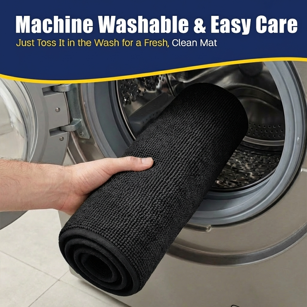 Muddymats® CloudStep Bathroom Rugs 2 Piece Set, Non Slip Bath Mats for Bathroom, Absorbent Memory Foam Chenille, Machine Washable Quick Dry Toilet Rug Set, 20"x30" + 20"x20" U-Shaped