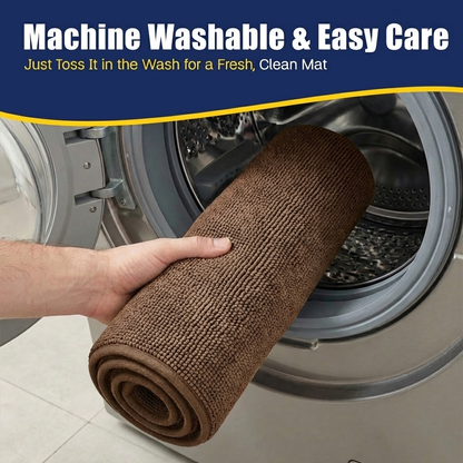 Muddymats® CloudStep Bathroom Rugs, Non Slip Bath Mats for Bathroom, Super Absorbent Memory Foam Chenille, Quick Dry Machine Washable Thick Toilet Rug for Shower Tub and Floor