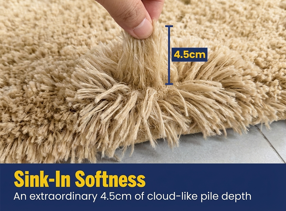 Muddymats® Fluffy Bathroom Rugs 2 Piece Set, Soft Absorbent Microfiber Bath Mats, Non Slip, Quick Dry, Machine Washable for Floor, Tub, Shower & Toilet, 20"x30" + 20"x20" U-Shaped