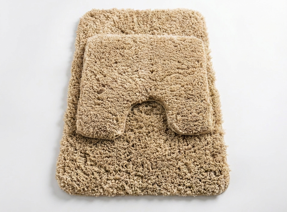 Muddymats® Fluffy Bathroom Rugs 2 Piece Set, Soft Absorbent Microfiber Bath Mats, Non Slip, Quick Dry, Machine Washable for Floor, Tub, Shower & Toilet, 20"x30" + 20"x20" U-Shaped