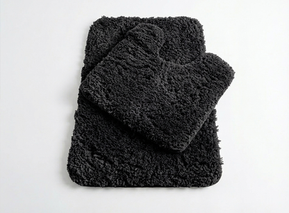 Muddymats® Fluffy Bathroom Rugs 2 Piece Set, Soft Absorbent Microfiber Bath Mats, Non Slip, Quick Dry, Machine Washable for Floor, Tub, Shower & Toilet, 20"x30" + 20"x20" U-Shaped