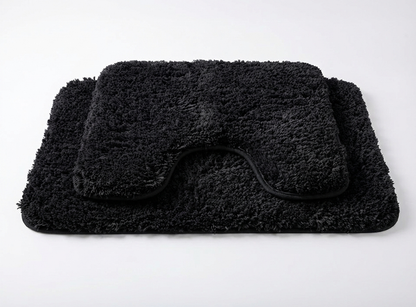 Muddymats® Fluffy Bathroom Rugs 2 Piece Set, Soft Absorbent Microfiber Bath Mats, Non Slip, Quick Dry, Machine Washable for Floor, Tub, Shower & Toilet, 20"x30" + 20"x20" U-Shaped