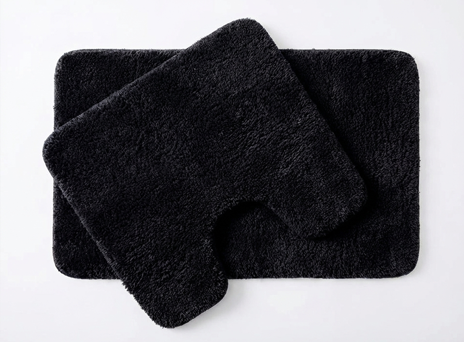 Muddymats® Fluffy Bathroom Rugs 2 Piece Set, Soft Absorbent Microfiber Bath Mats, Non Slip, Quick Dry, Machine Washable for Floor, Tub, Shower & Toilet, 20"x30" + 20"x20" U-Shaped