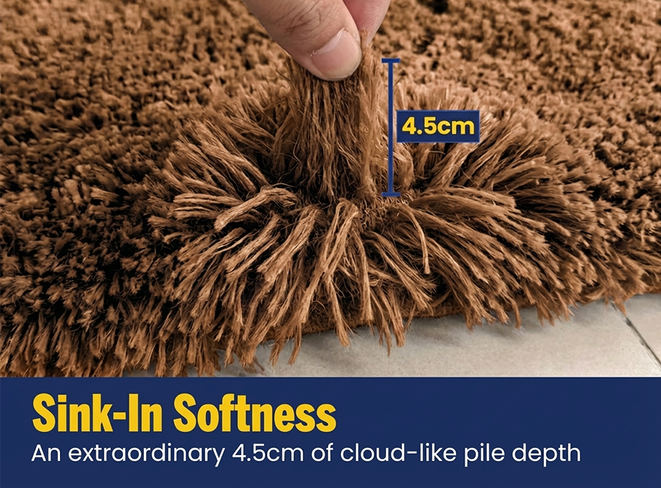 Muddymats® Fluffy Bathroom Rugs 2 Piece Set, Soft Absorbent Microfiber Bath Mats, Non Slip, Quick Dry, Machine Washable for Floor, Tub, Shower & Toilet, 20"x30" + 20"x20" U-Shaped