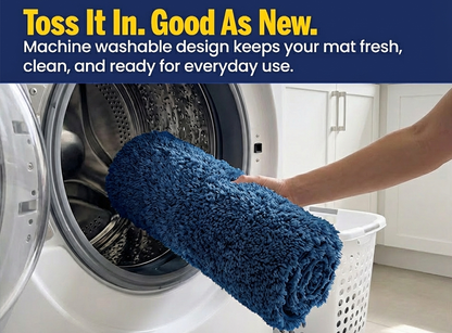 Muddymats® Fluffy Bathroom Rugs 2 Piece Set, Soft Absorbent Microfiber Bath Mats, Non Slip, Quick Dry, Machine Washable for Floor, Tub, Shower & Toilet, 20"x30" + 20"x20" U-Shaped